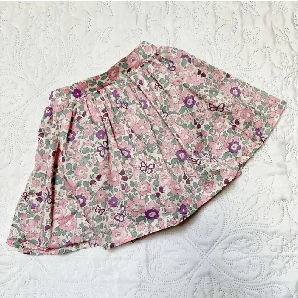 Holley + Sage Betsy Butterfly Floral Skirt 3T